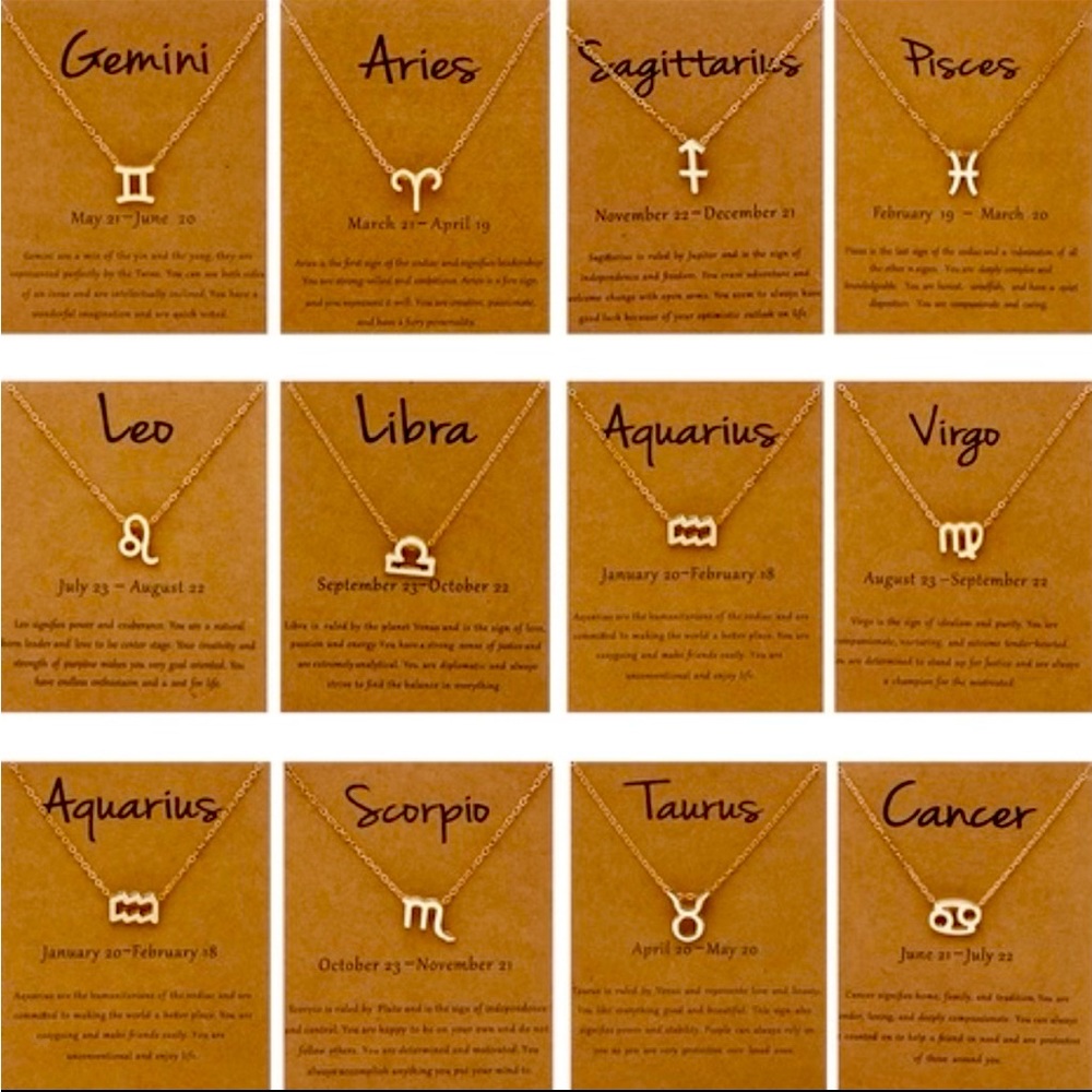 Gold plated zodiac chain